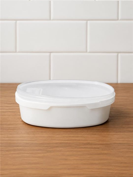 White 450 ML oval IML container