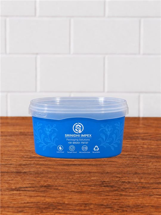 500 ML oval IML container with label