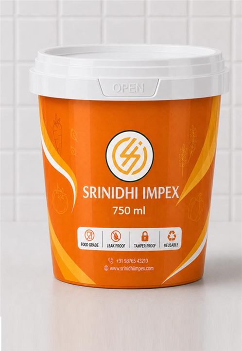 750 ML round IML container colour option one
